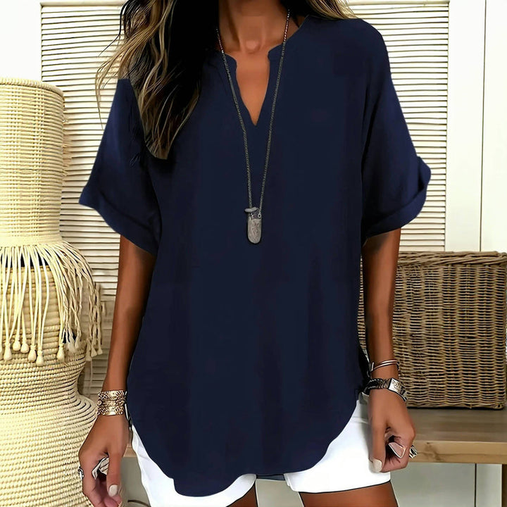 MILES – ELEGANT SOLID BLOUSE WITH SOPHISTICATED STYLE