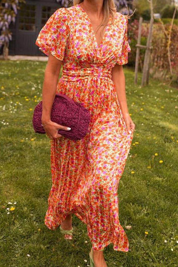 TAHLIRA – ELEGANT V-NECK MAXI DRESS
