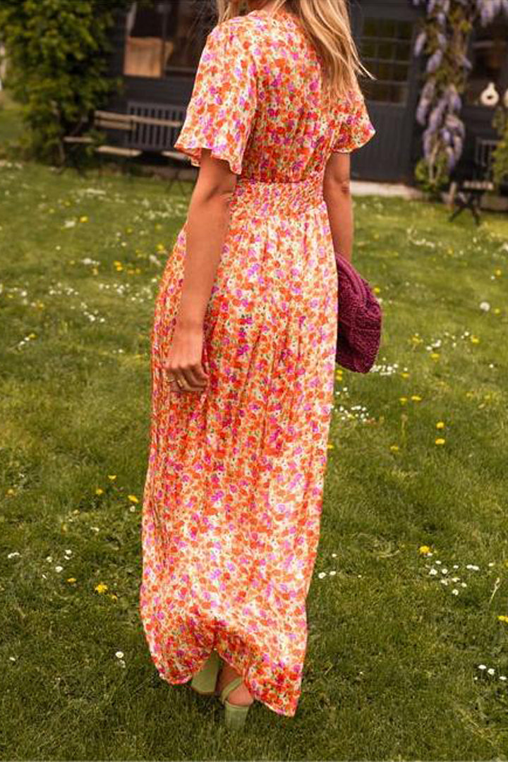 TAHLIRA – ELEGANT V-NECK MAXI DRESS