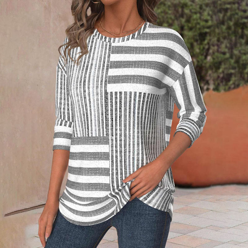 ARALETHIA – STRIPED RELAXED-FIT BLOUSE