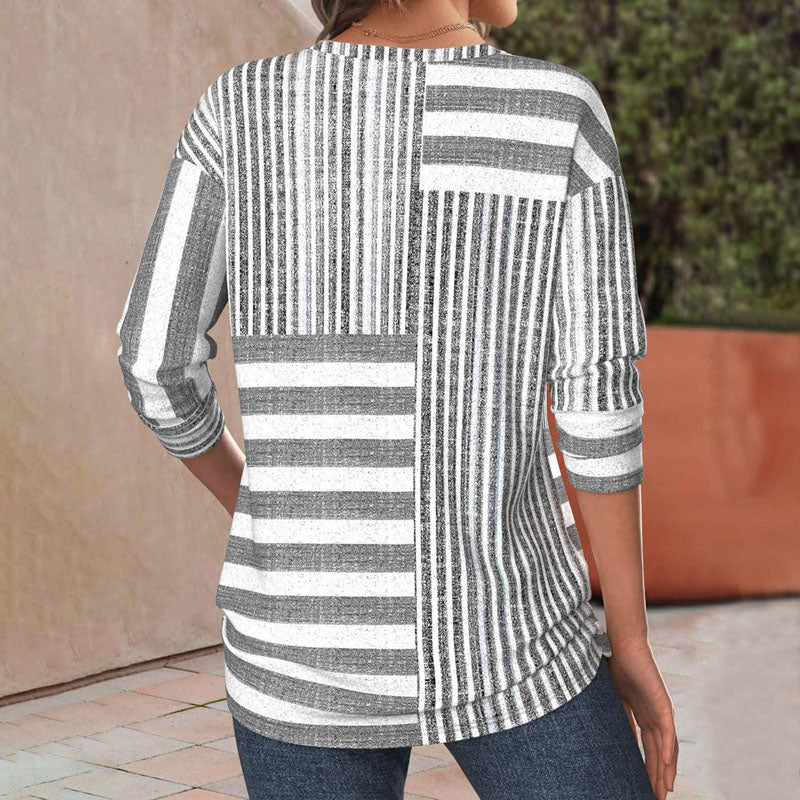 ARALETHIA – STRIPED RELAXED-FIT BLOUSE