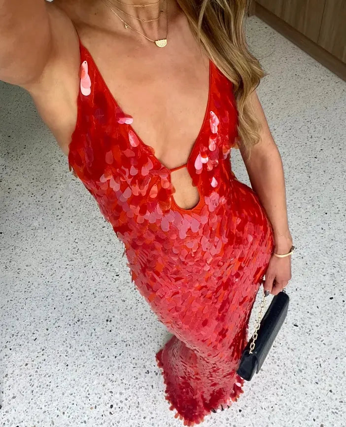 Aseel - Sequin Maxi Dress