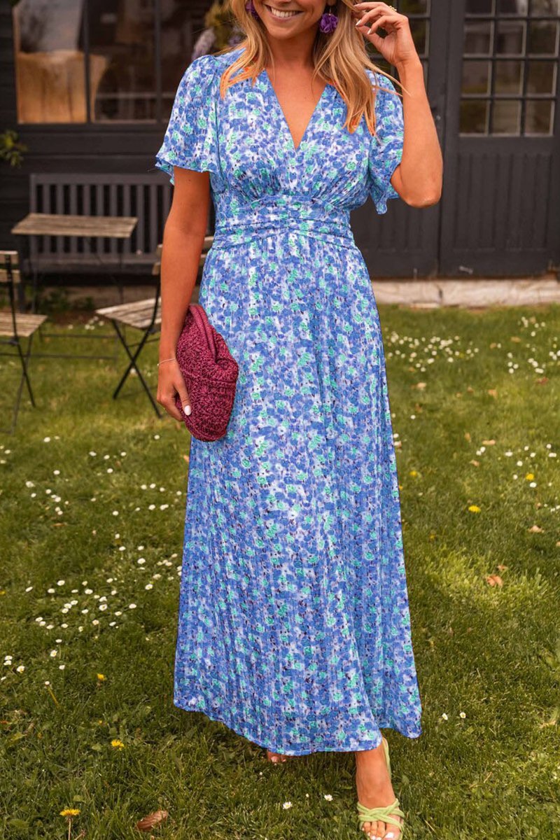 TAHLIRA – ELEGANT V-NECK MAXI DRESS