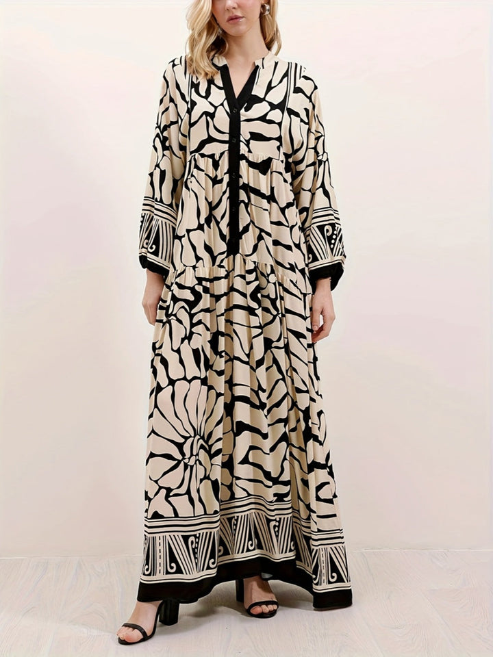MIREYA – RELAXED LANTERN SLEEVE DRESS