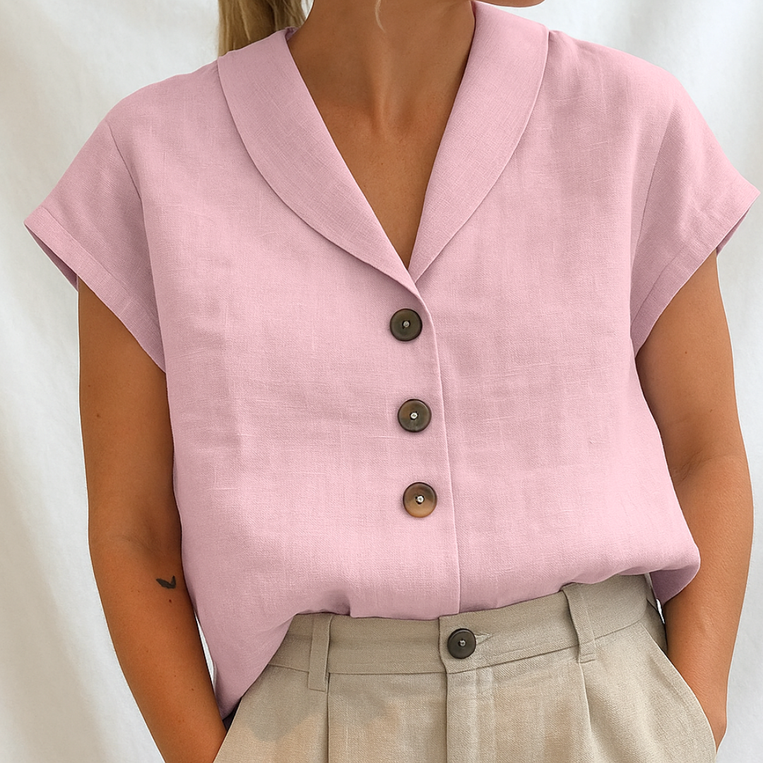ZAYLA – ELEGANT PLAIN BLOUSE WITH TIMELESS FLAIR