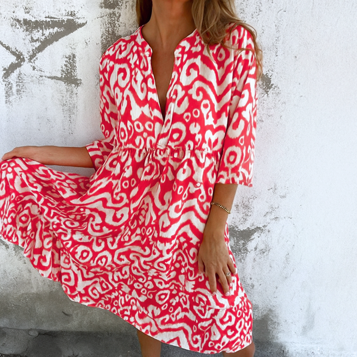 LYNOR – ELEGANT V-NECK DRESS