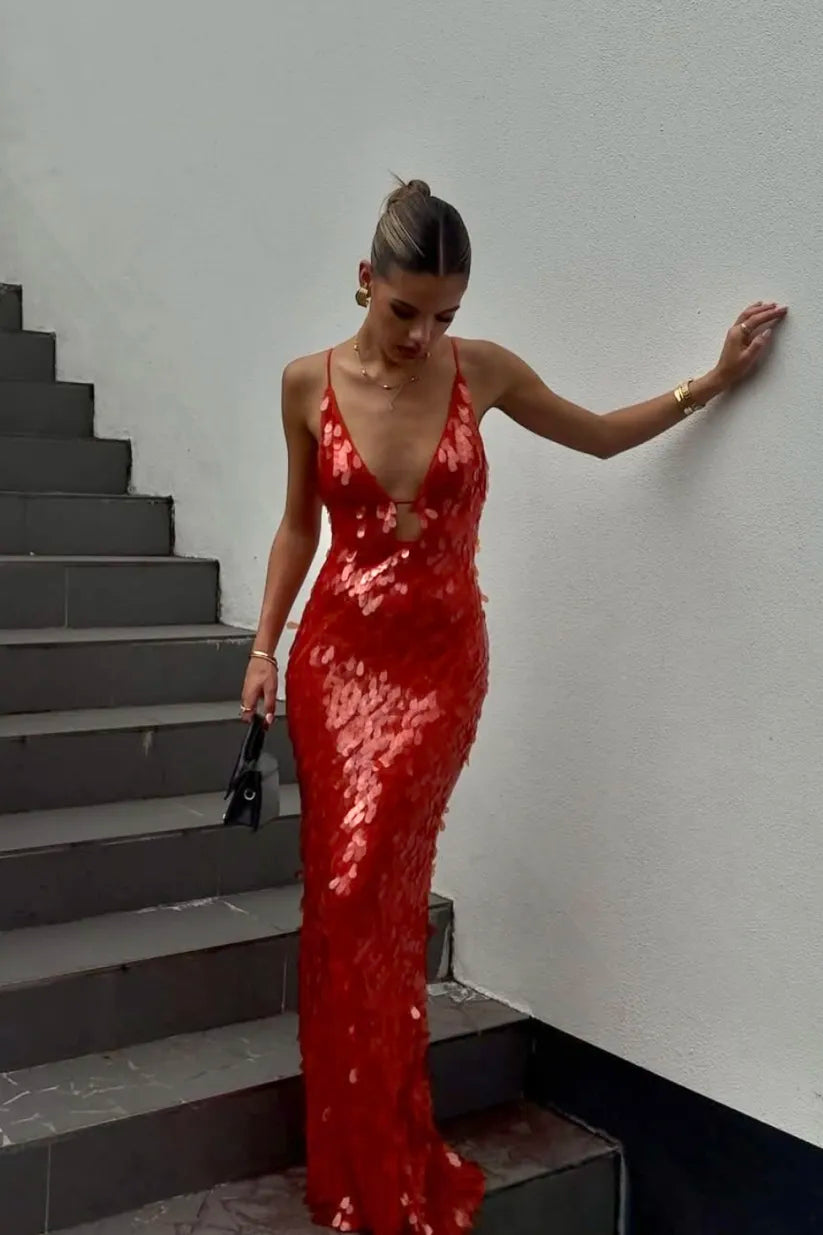 Aseel - Sequin Maxi Dress