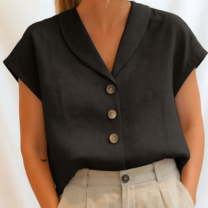 ZAYLA – ELEGANT PLAIN BLOUSE WITH TIMELESS FLAIR