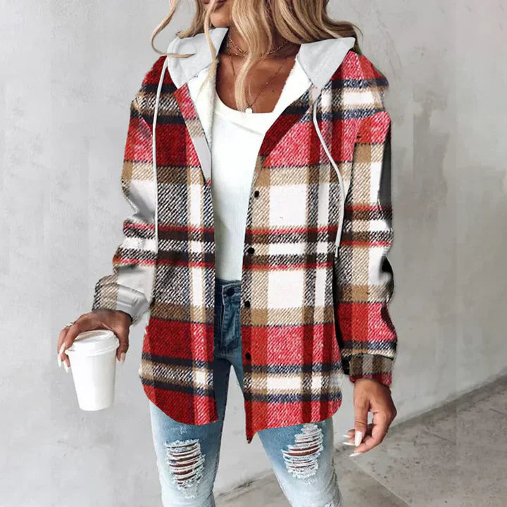 AURALYSYN – WOMEN’S BUTTONED PLAID JACKET