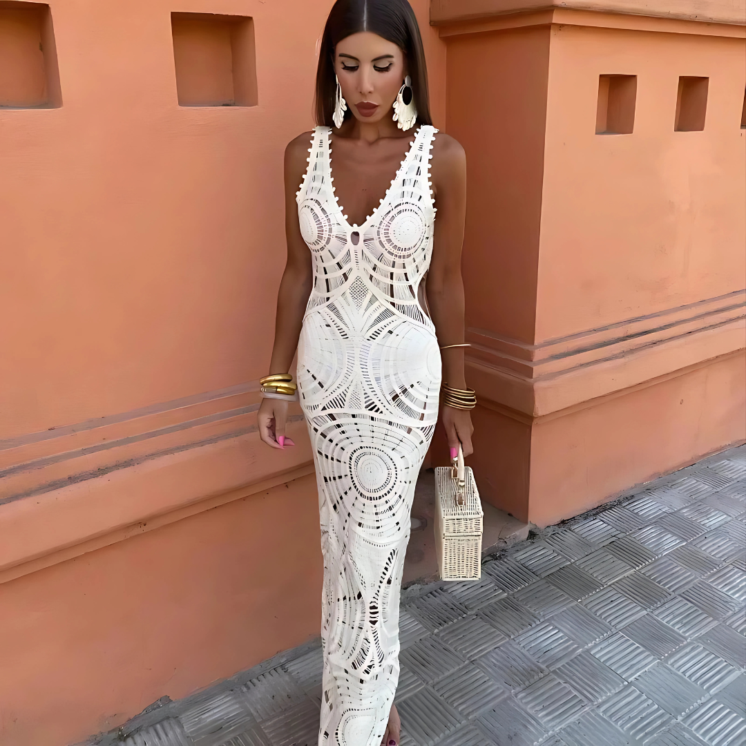 Carolina - Hollow Out Maxi Dress
