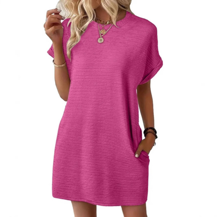 ORIANELLE – CASUAL MINIMALIST ROUND NECK SUMMER DRESS