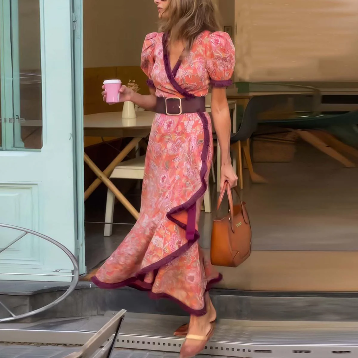 ZAYLEE – ELEGANT SHORT SLEEVE MAXI DRESS