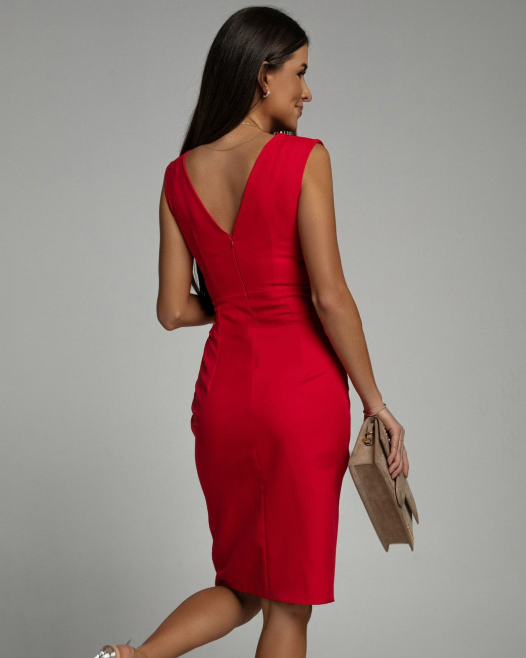Zyra - Elegant V-Neck Dress
