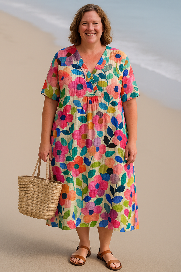 ISLA – FLORAL TUMMY-HIDING DRESS