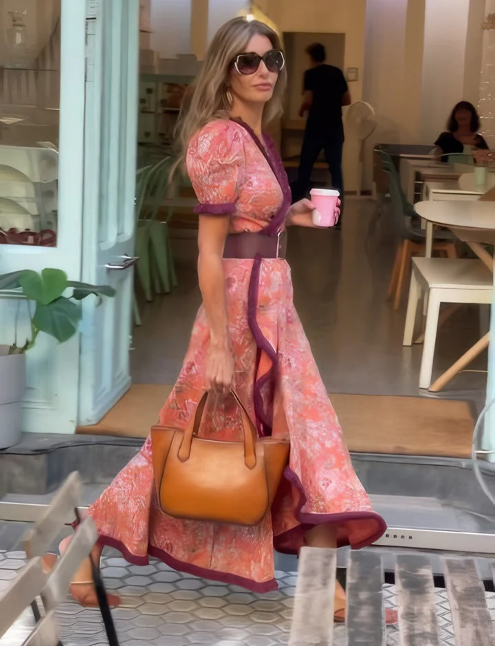 ZAYLEE – ELEGANT SHORT SLEEVE MAXI DRESS