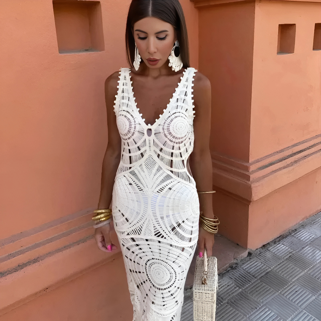 Carolina - Hollow Out Maxi Dress