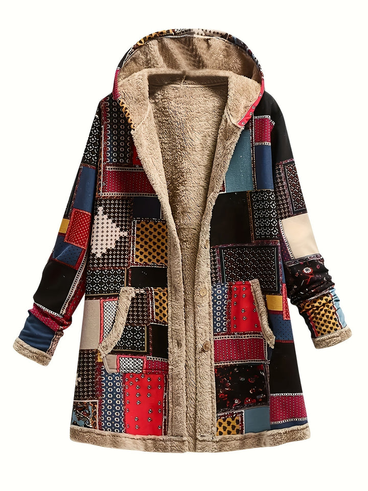 THALIRYN – PLUSH PRINTED HOODED JACKET
