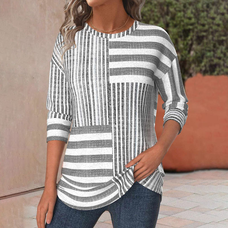 ARALETHIA – STRIPED RELAXED-FIT BLOUSE