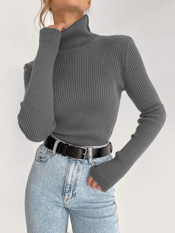 Celeste - Ribbed Turtleneck Sweater