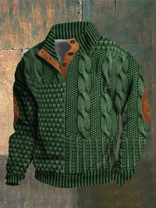 LEO – PATTERNED COZY KNIT SWEATER FOR MEN