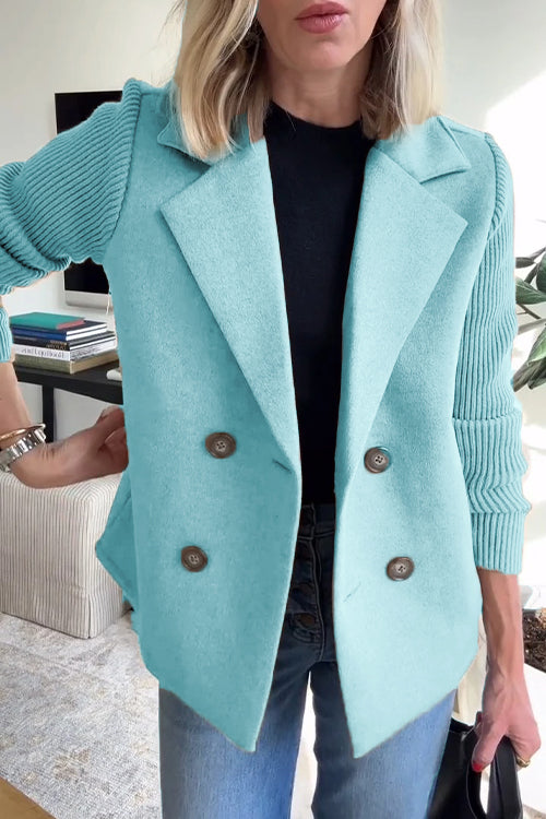 THALIORA – CONTEMPORARY KNIT-SLEEVE SUIT BLAZER