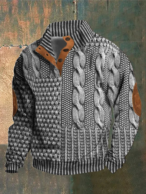 LEO – PATTERNED COZY KNIT SWEATER FOR MEN