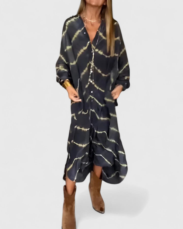 WRENLEY – ELEGANT BOHO STRIPED MAXI DRESS WITH FREE-SPIRITED STYLE