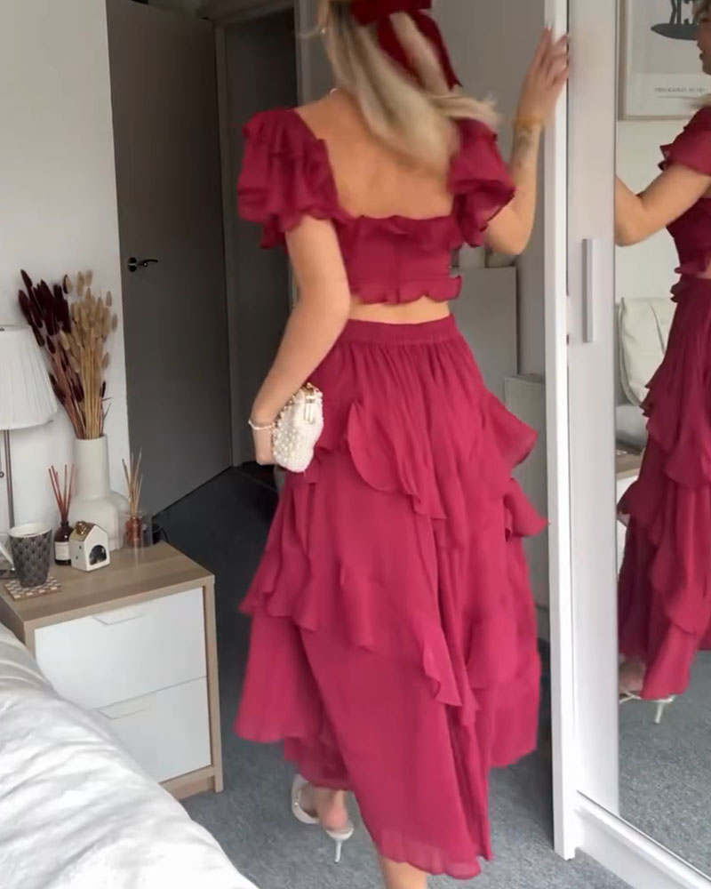 KELISARA – BRIGHT RUFFLE DRESS FOR SUMMER CHIC