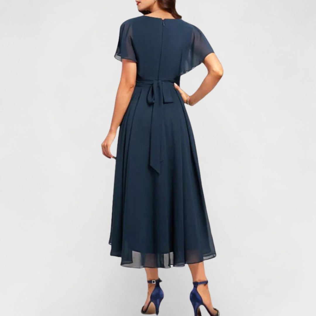 SERELAVYN – FLOWING V-NECK MAXI DRESS
