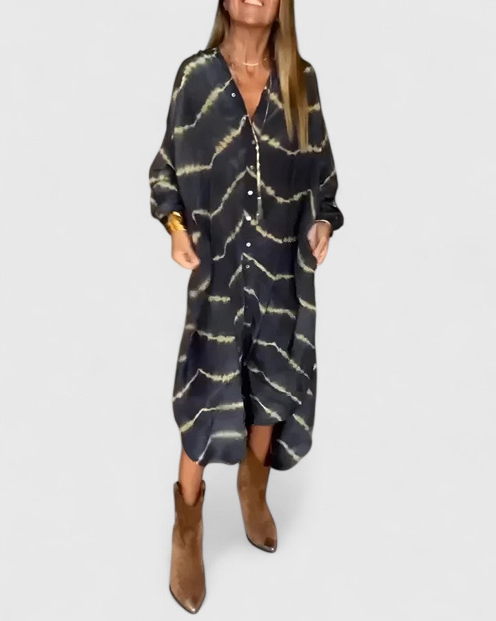 WRENLEY – ELEGANT BOHO STRIPED MAXI DRESS WITH FREE-SPIRITED STYLE