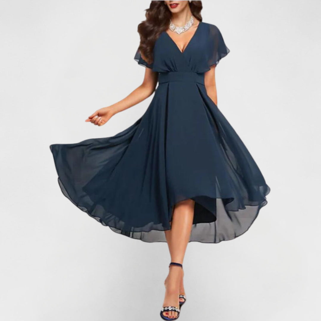 SERELAVYN – FLOWING V-NECK MAXI DRESS