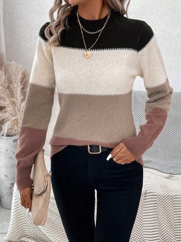Zoey - Colorblock Knit Sweater