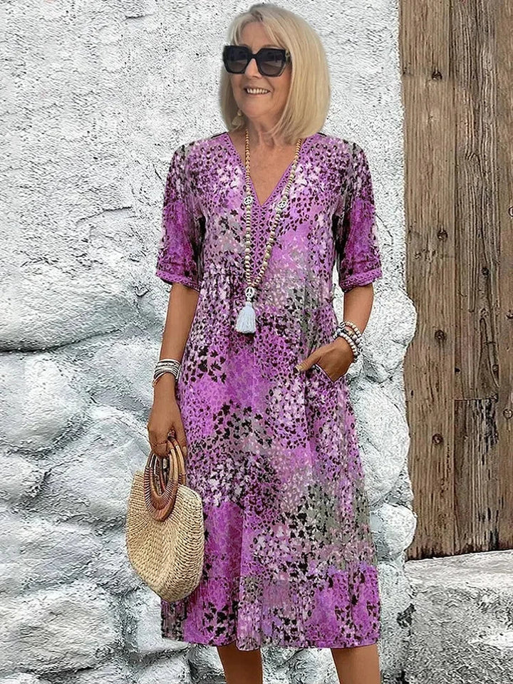 NYXIE – LEOPARD LACE V-NECK SUMMER DRESS