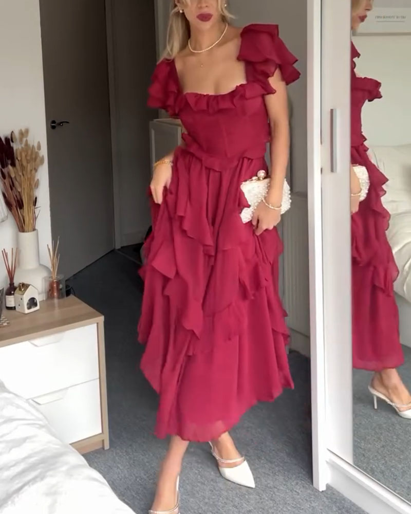 KELISARA – BRIGHT RUFFLE DRESS FOR SUMMER CHIC