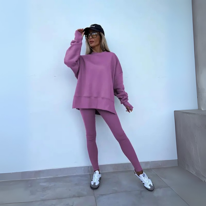 ELVYNESSA – CASUAL LONG SLEEVE SWEATSHIRT AND PANTS SET