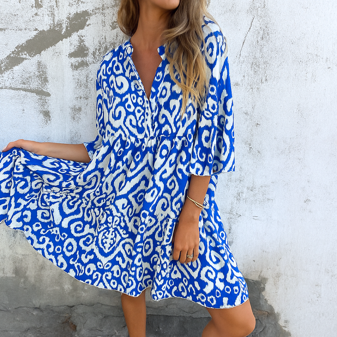 LYNOR – ELEGANT V-NECK DRESS
