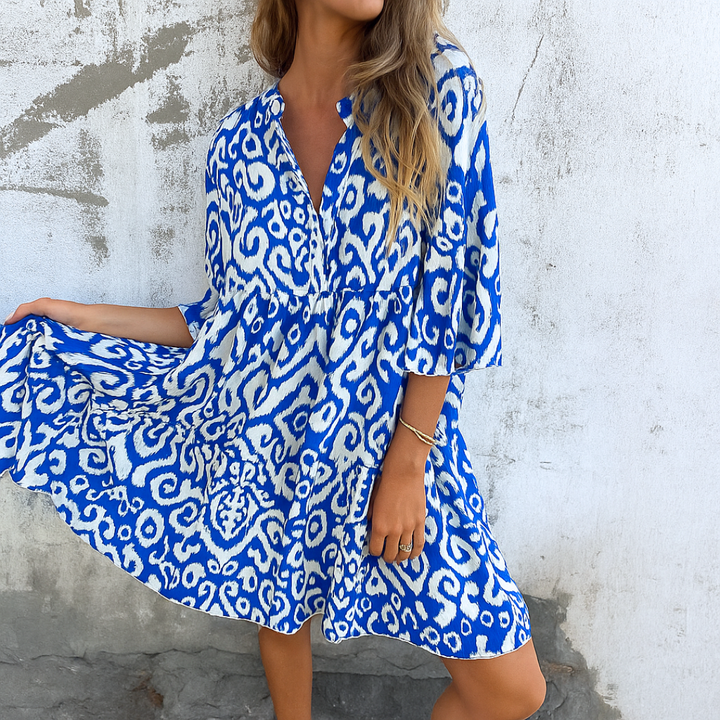 LYNOR – ELEGANT V-NECK DRESS