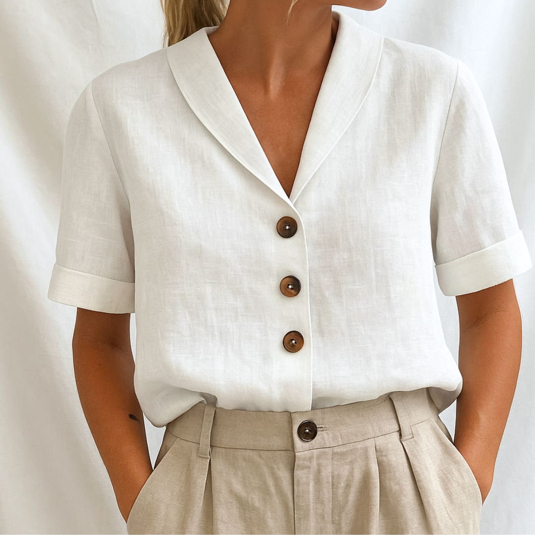 ZAYLA – ELEGANT PLAIN BLOUSE WITH TIMELESS FLAIR