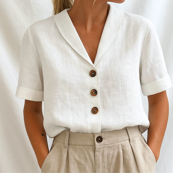 ZAYLA – ELEGANT PLAIN BLOUSE WITH TIMELESS FLAIR
