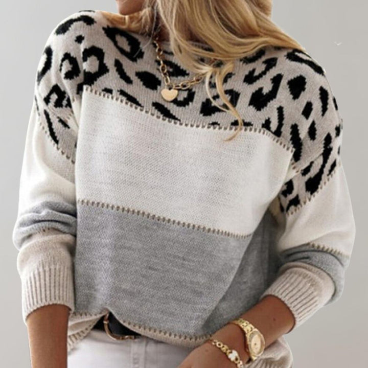Skylar - Animal Print Knit Sweater