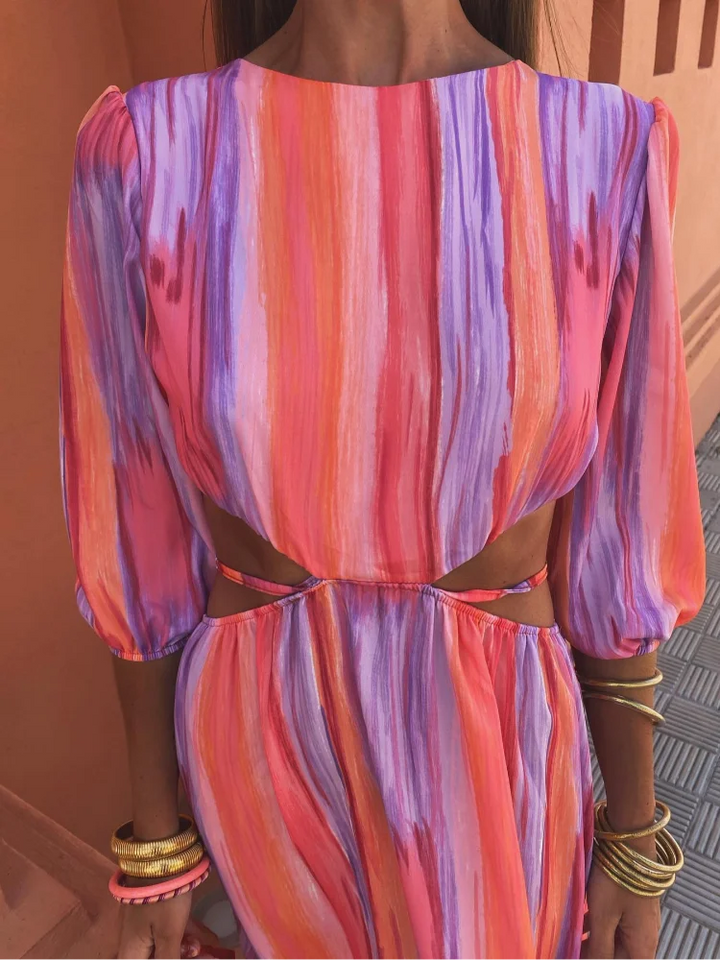 Lynor - Elegant Cut-Out Dress