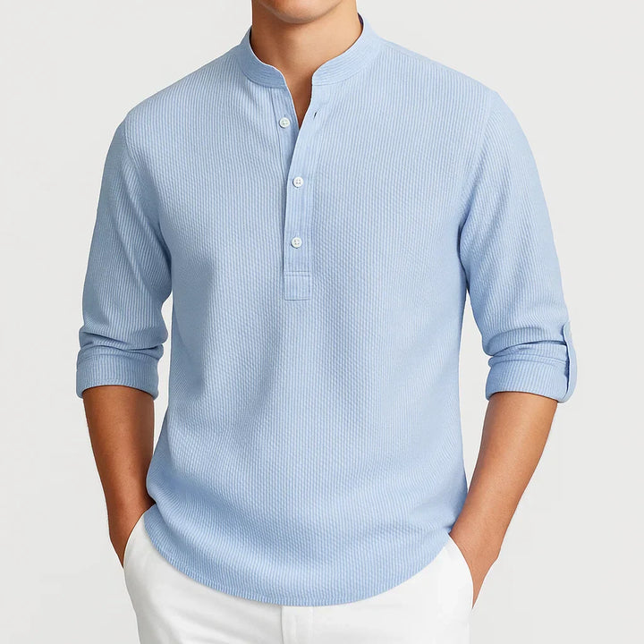 AMELAIRIS – COTTON STAND COLLAR SHIRT