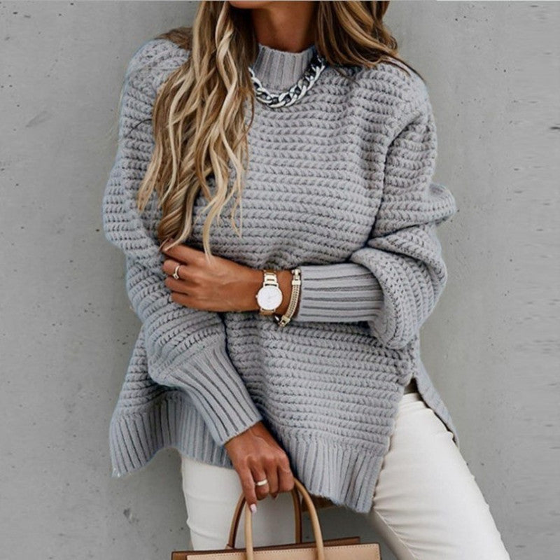 REVERIE – WOMEN’S TURTLENECK SIDE-SLIT SWEATER