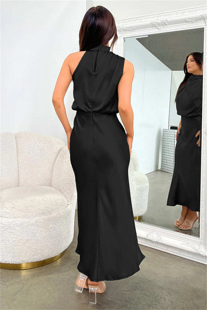 BENTHE – MIDI DRESS WITH OFF-THE-SHOULDER DESIGN