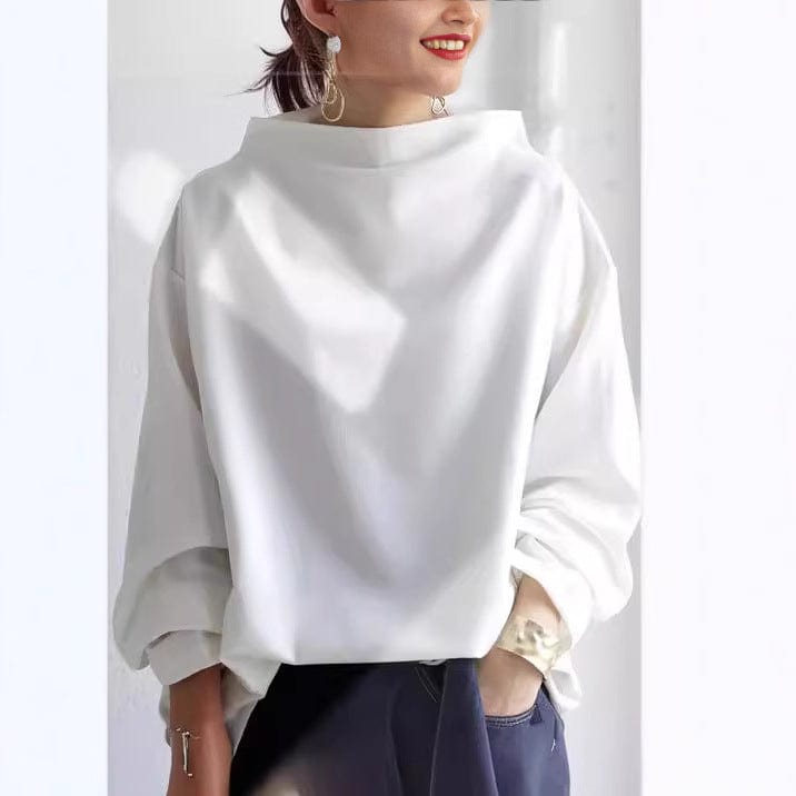 MYRALITHRA – HIGH-NECK SOFT KNIT TOP