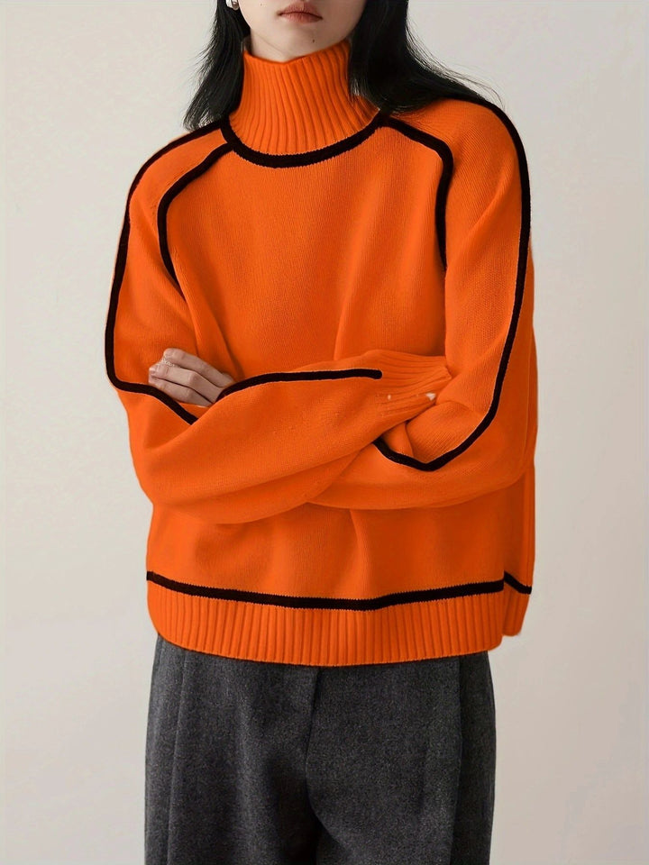 EMORIENNE – SOFT CASHMERE-LIKE TURTLENECK SWEATER