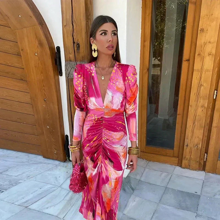 Lynor - Elegant Flowy Maxi Dress