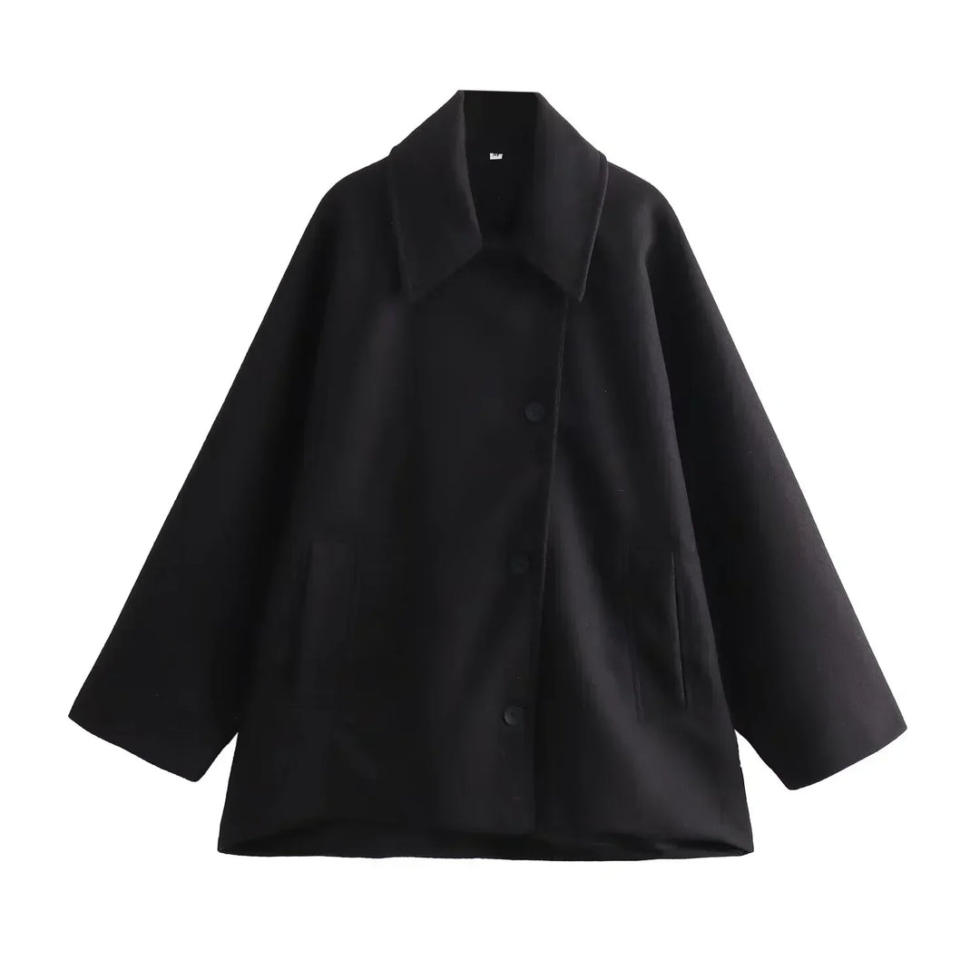 Elowen 0 Oversized Long Faux Wool Coat