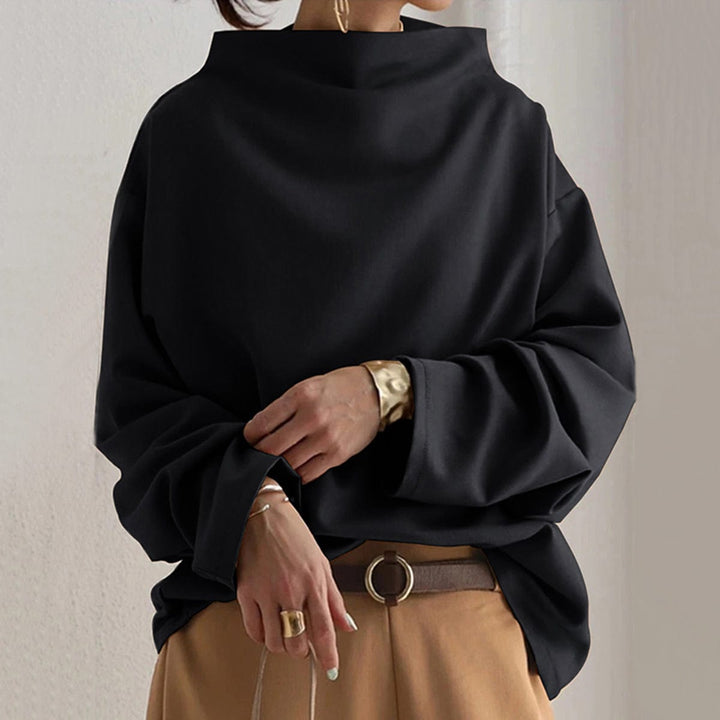 MYRALITHRA – HIGH-NECK SOFT KNIT TOP