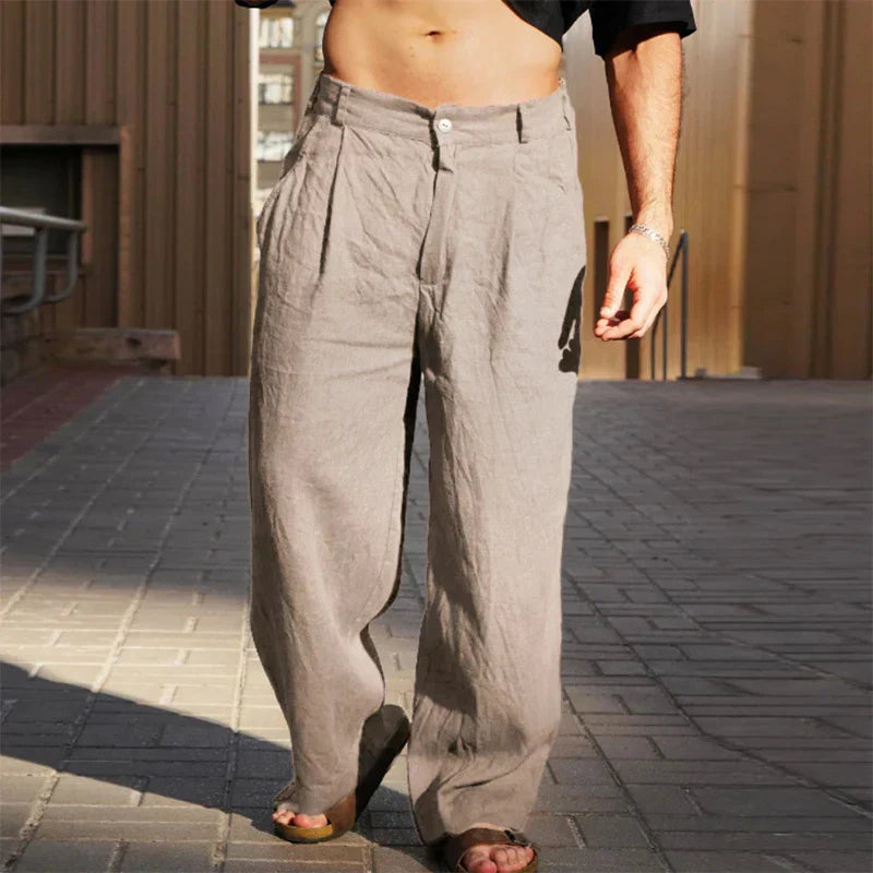 JAMES – WIDE-LEG LINEN TROUSERS
